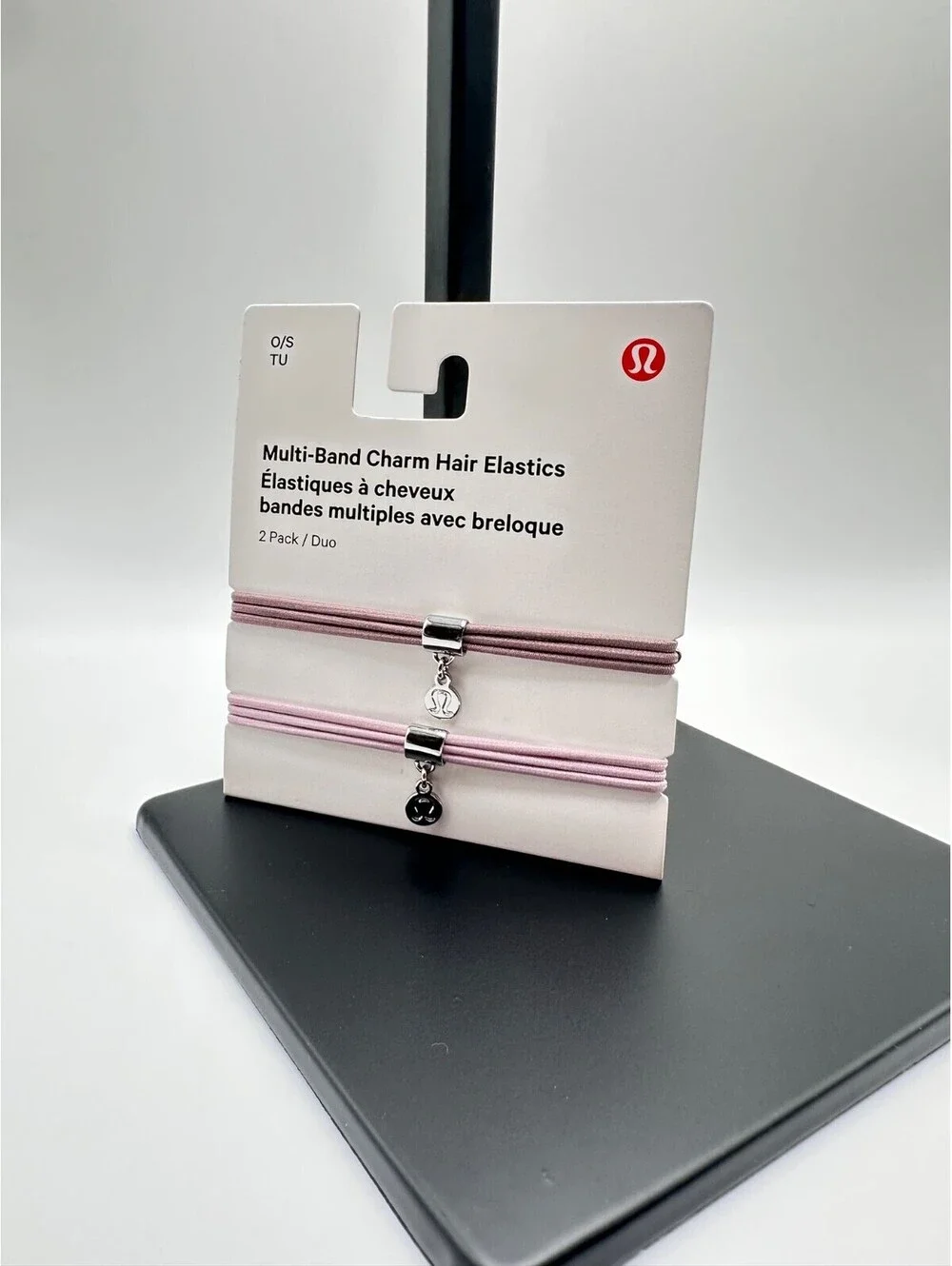 Lululemon Multi-Band Charm Hair Elastics (Ashen Rose/Porcelain Pink) - 0057